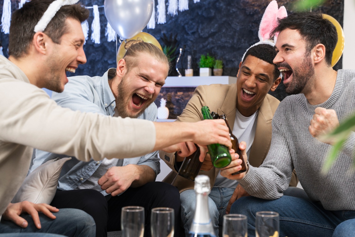 Exciting bachelor party service featuring a sleek limousine and party bus for seamless transportation. Professional chauffeur service ensures a stylish and stress-free celebration. Experience the ultimate in luxury with tailored packages for an unforgettable night out.