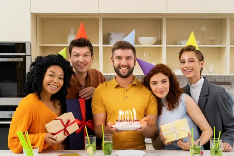 "Vibrant birthday party scene with joyful guests. Festively decorated venue offering a memorable celebration. #BirthdayParty #CelebrationVenue"