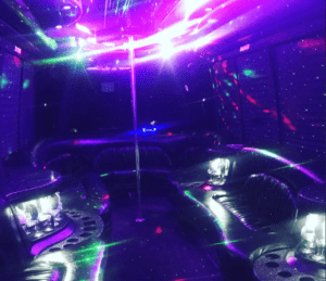 color changing lights party bus