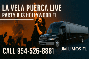 La Vela Puerca concert party bus Hollywood FL