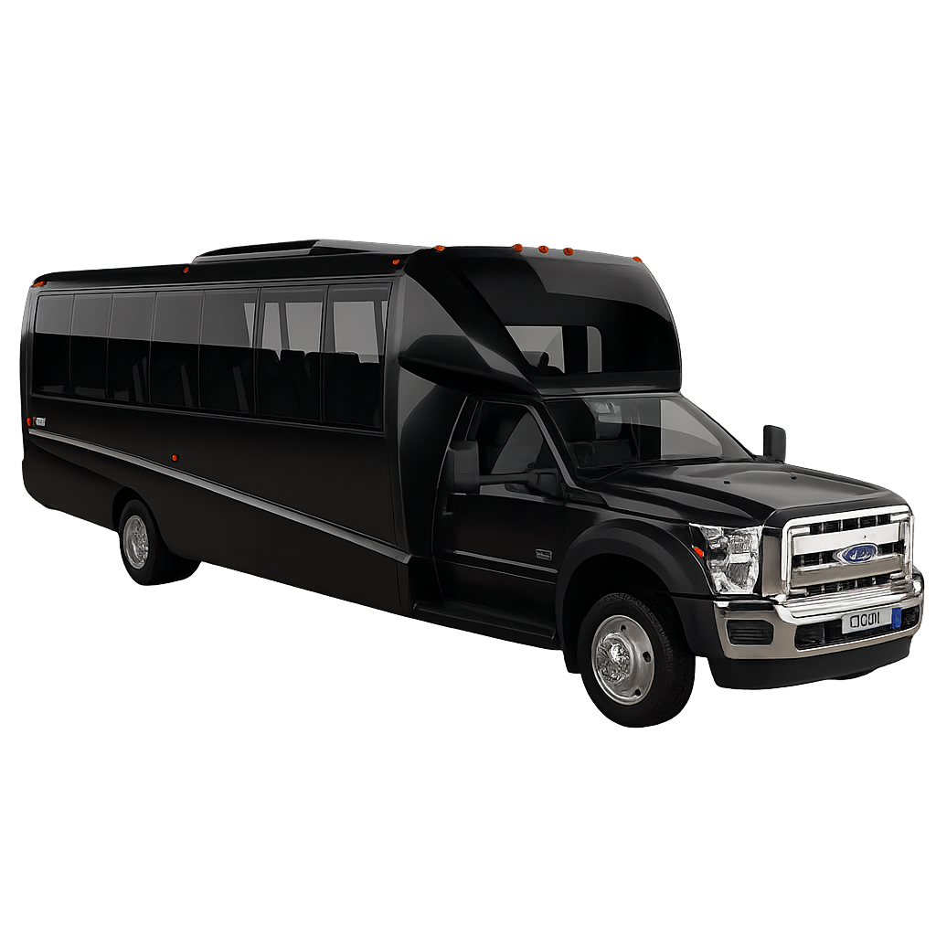 25 Passengers party Bus Black Interior