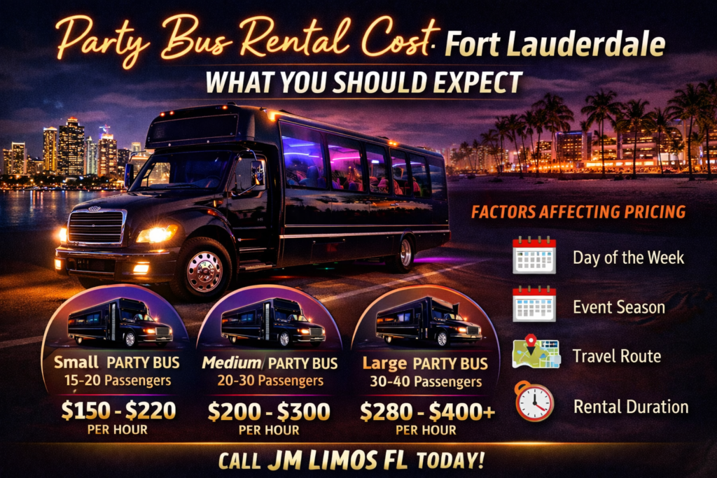 Party Bus Rental Cost Fort Lauderdale What You Should Expect
