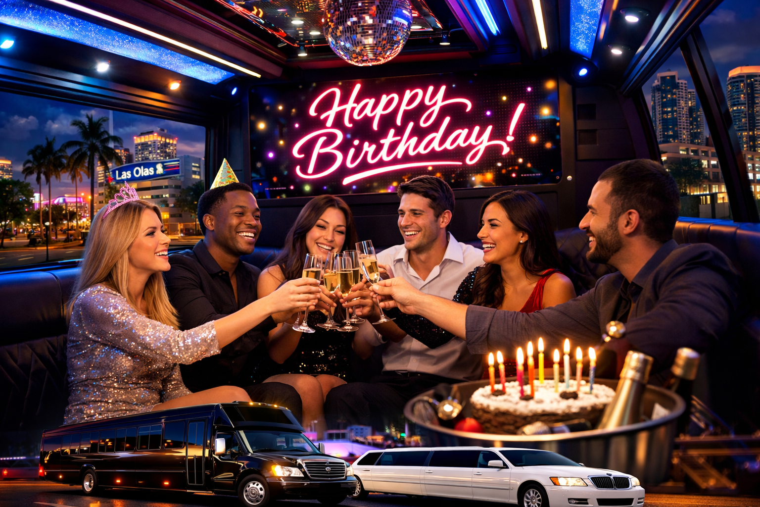 birthday celebration party bus fort lauderdale