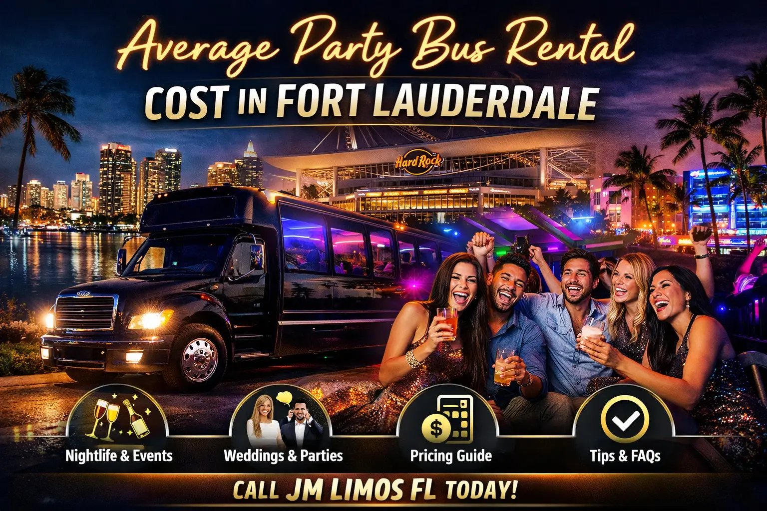 party bus rental cost fort lauderdale