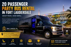 20 passenger party bus rental