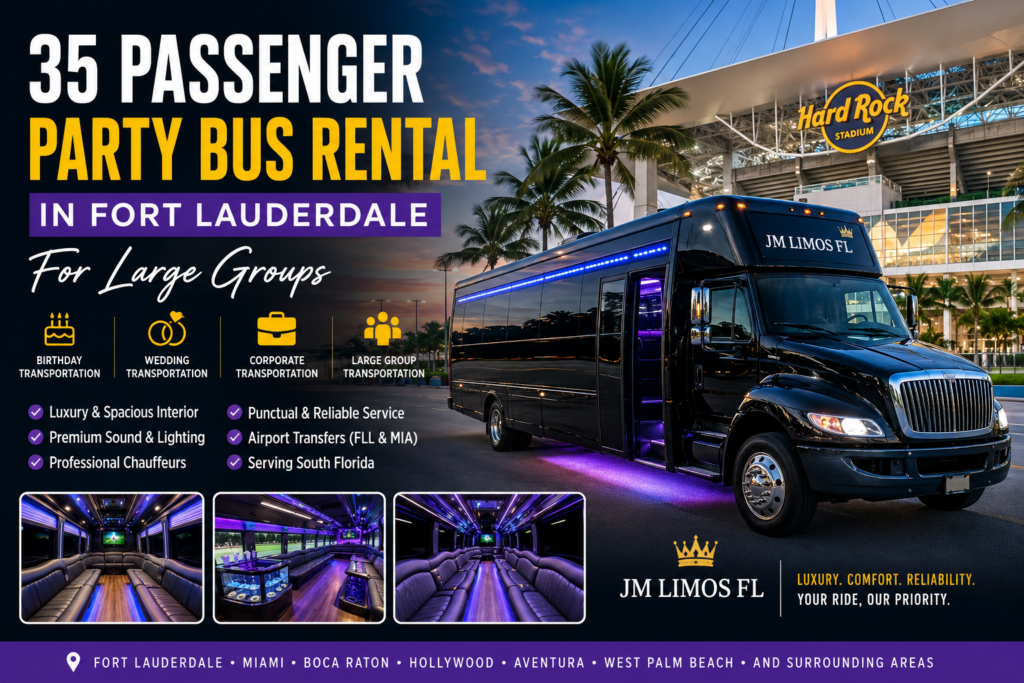 35 passenger party bus rental