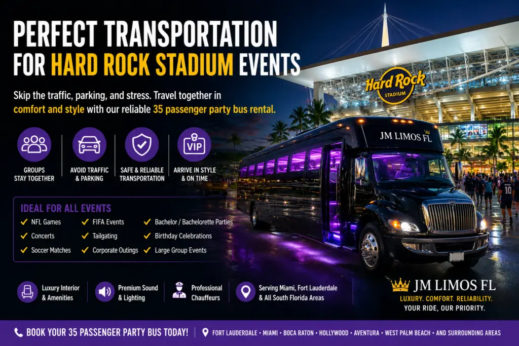 Perfect Transportation for Hard Rock Stadium Events