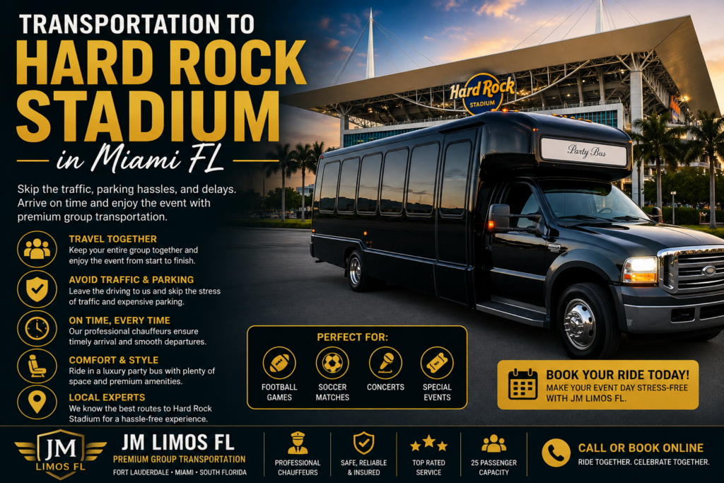 Transportation to Hard Rock Stadium in Miami FL hhh