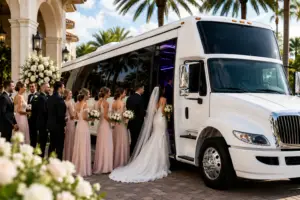 large party bus in Miami for wedding events