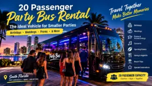 20 passenger party bus rental