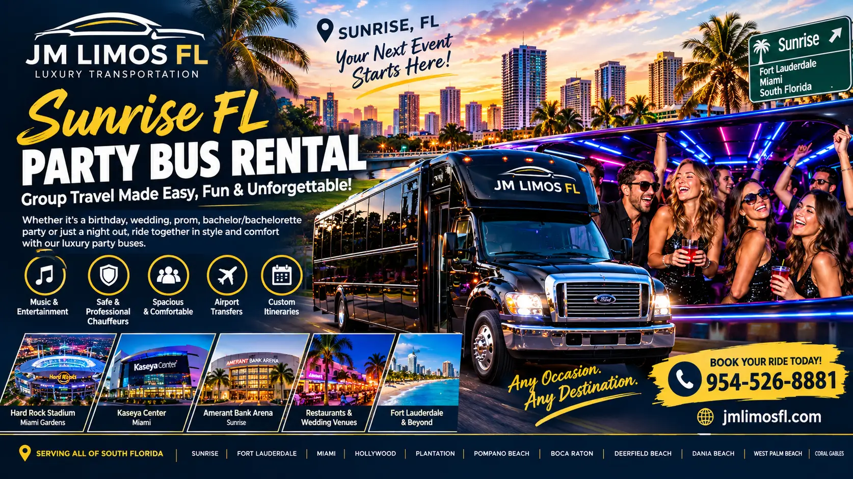party bus sunrise fl