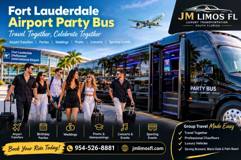 airport party bus Fort Lauderdale