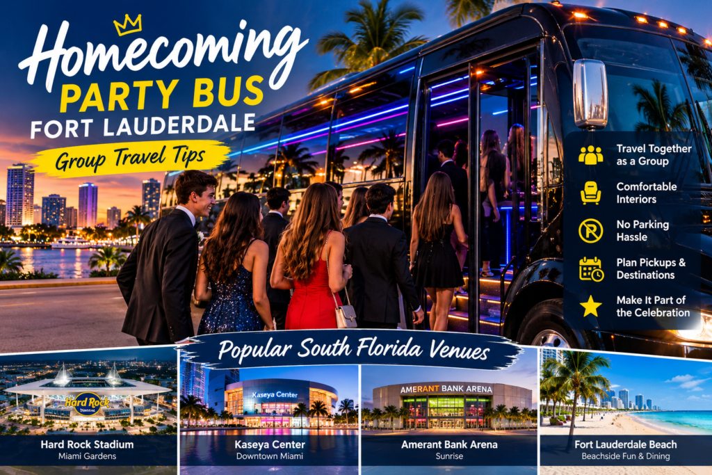 homecoming party bus Fort Lauderdale