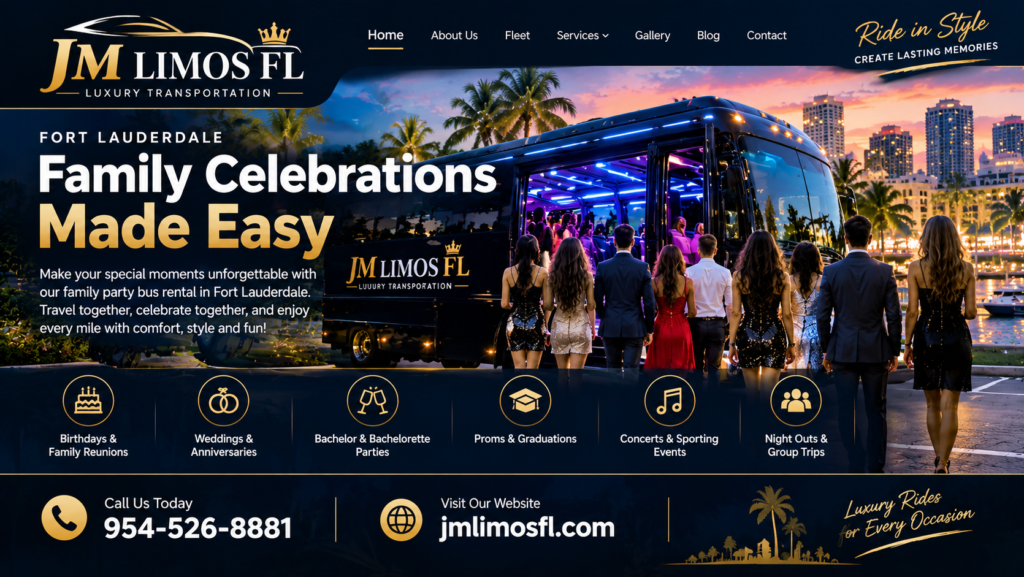 Luxury Miami Party Bus Celebration